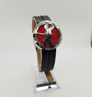 Dragonfly Twist-off Stainless Diffuser Leather Wristband