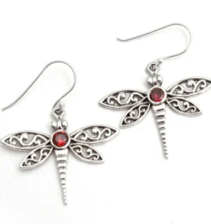 Vintage Silver Dragonfly Earrings