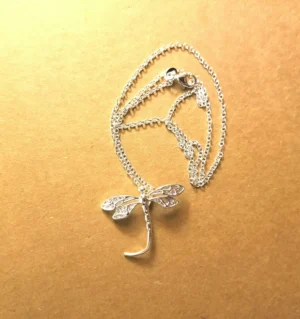 Silver Dragonfly Necklace