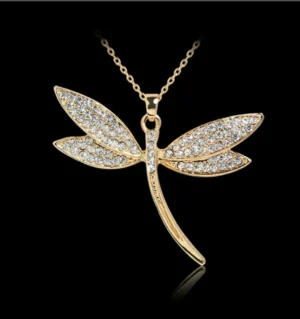 Gold Dragonfly Necklace