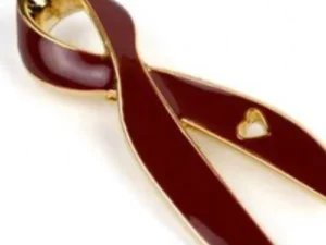 Burgundy Awareness Ribbon Enamel Pin