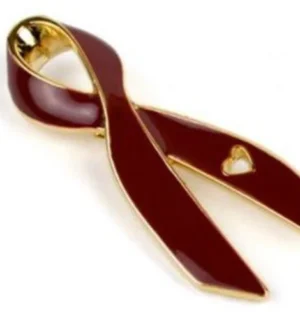 Burgundy Awareness Ribbon Enamel Pin