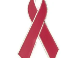 Burgundy Ribbon Lapel Pin