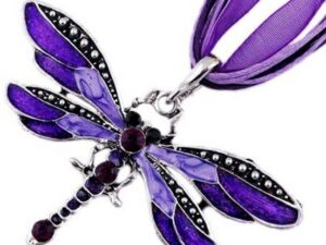 Purple Dragonfly Necklace